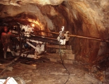 Underground exploration drilling in Pulacayo